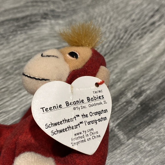 Ty | Teenie Beanie Babies: Schweetheart the Orangutan - Mini Bean Bag Plush - Picture 9 of 11